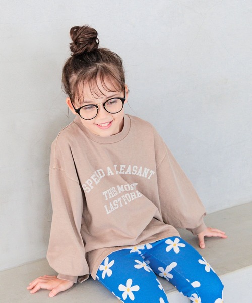 FLOW 女性kids用 セール】[着回し力抜群!最強ロンT!!]ボリュームスリーブロンT(KIDS)（T