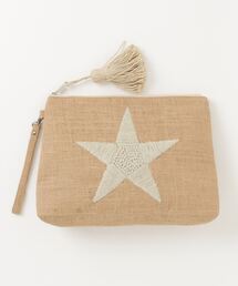 【Swaraj/スワラージ】両面手刺繍ジュート(L) スター