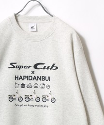 HONDA×sanrio/ホンダ×サンリオ 『はぴだんぶい』『スーパーカブ』コラボプリントレーナー レディース メンズ