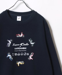 HONDA×sanrio/ホンダ×サンリオ 『はぴだんぶい』『スーパーカブ』コラボプリントレーナー レディース メンズ