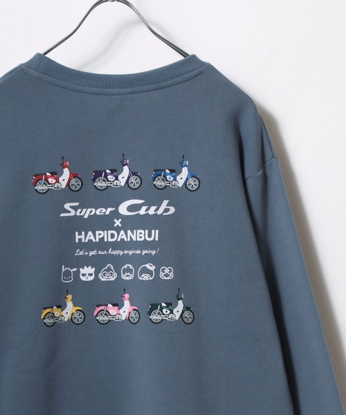 sanrio（サンリオ）の「HONDA×sanrio/ホンダ×サンリオ 『はぴだんぶい』『スーパーカブ』コラボプリントレーナー レディース メンズ（スウェット・メンズ・ホワイト/ブルー系その他2/グレー系その他/グレイッシュベージュ/ブラック/アッシュグレー/ブルー系その他/ネイビー・L/M/LL）」の8枚目の写真