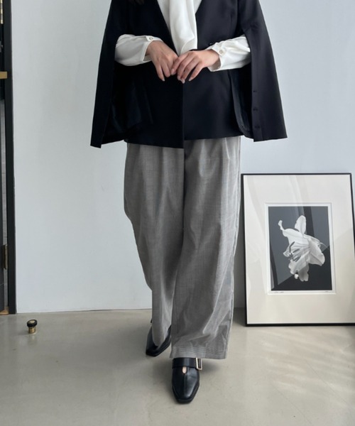 セール】2025秋冬新作 ベロアリボン2タックワイドパンツ（その他パンツ