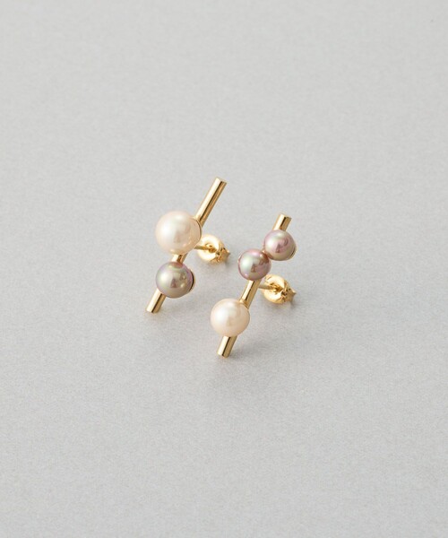 Jouete（ジュエッテ）の「ピアス カラーパール アシンメトリー（ピアス（両耳用）・レディース・プラチナム/イエローゴールド/ピンクゴールド・FREE）」の6枚目の写真