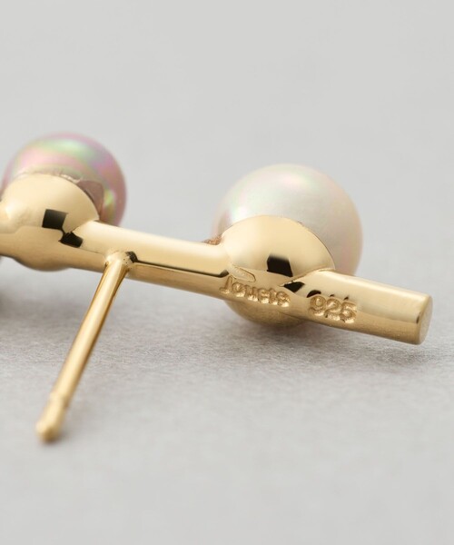 Jouete（ジュエッテ）の「ピアス カラーパール アシンメトリー（ピアス（両耳用）・レディース・プラチナム/イエローゴールド/ピンクゴールド・FREE）」の7枚目の写真
