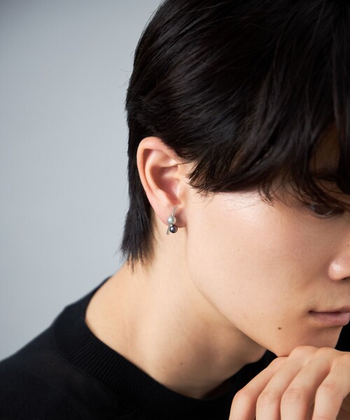ピアス カラーパール アシンメトリー（ピアス（両耳用））｜Jouete