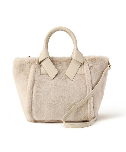 NATURAL BEAUTY BASIC（ナチュラルビューティーベーシック）の「◇ヘアリーリボントートバッグ（トートバッグ・レディース・オフホワイト/ベージュ/ダークブラウン・ﾌﾘ-）」の15枚目の写真