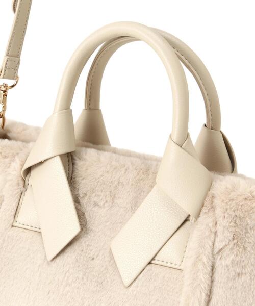 NATURAL BEAUTY BASIC（ナチュラルビューティーベーシック）の「◇ヘアリーリボントートバッグ（トートバッグ・レディース・オフホワイト/ベージュ/ダークブラウン・ﾌﾘ-）」の12枚目の写真