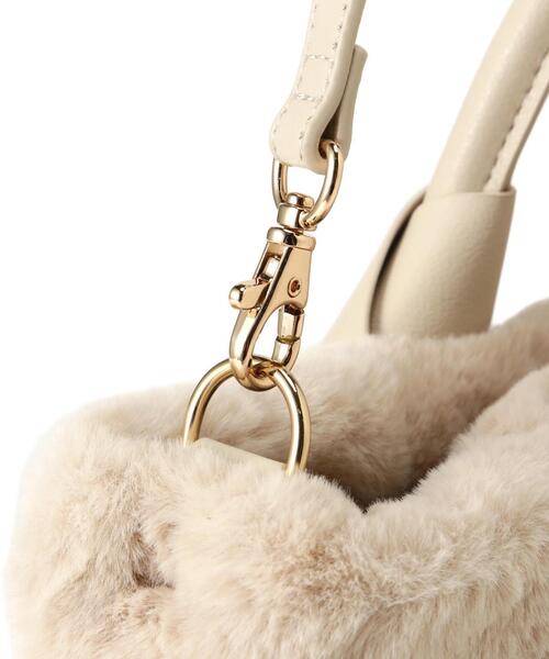 NATURAL BEAUTY BASIC（ナチュラルビューティーベーシック）の「◇ヘアリーリボントートバッグ（トートバッグ・レディース・オフホワイト/ベージュ/ダークブラウン・ﾌﾘ-）」の11枚目の写真