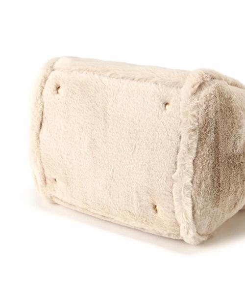 NATURAL BEAUTY BASIC（ナチュラルビューティーベーシック）の「◇ヘアリーリボントートバッグ（トートバッグ・レディース・オフホワイト/ベージュ/ダークブラウン・ﾌﾘ-）」の10枚目の写真