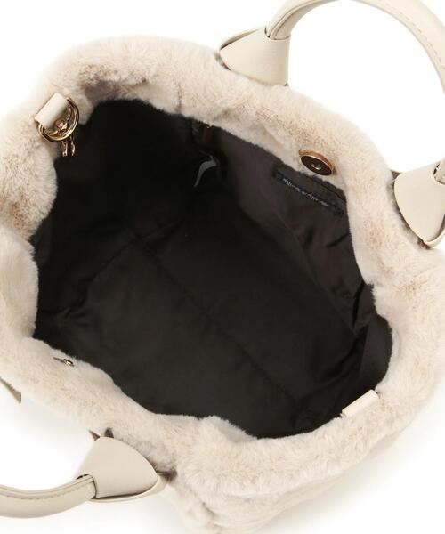 NATURAL BEAUTY BASIC（ナチュラルビューティーベーシック）の「◇ヘアリーリボントートバッグ（トートバッグ・レディース・オフホワイト/ベージュ/ダークブラウン・ﾌﾘ-）」の8枚目の写真