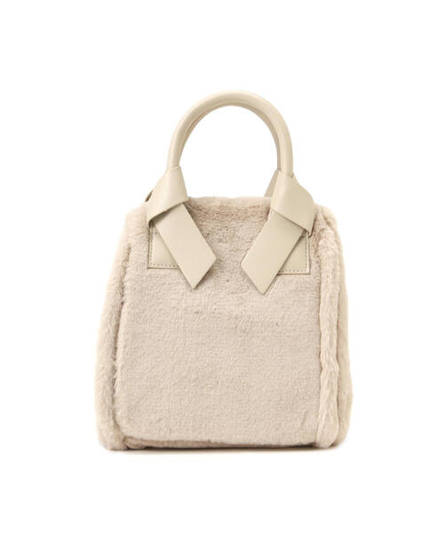 NATURAL BEAUTY BASIC（ナチュラルビューティーベーシック）の「◇ヘアリーリボントートバッグ（トートバッグ・レディース・オフホワイト/ベージュ/ダークブラウン・ﾌﾘ-）」の7枚目の写真