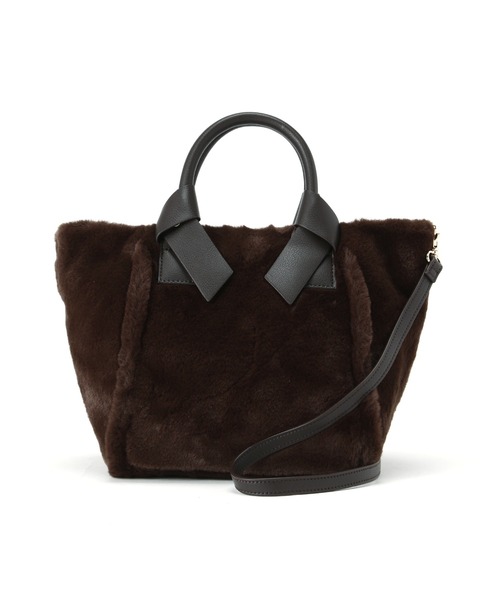 NATURAL BEAUTY BASIC（ナチュラルビューティーベーシック）の「◇ヘアリーリボントートバッグ（トートバッグ・レディース・オフホワイト/ベージュ/ダークブラウン・ﾌﾘ-）」の17枚目の写真