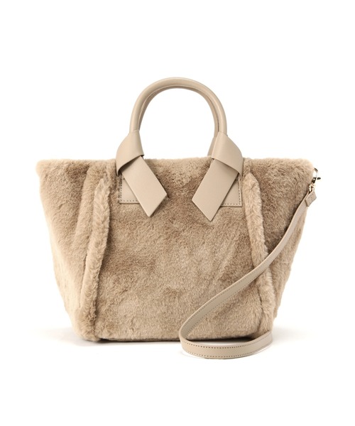 NATURAL BEAUTY BASIC（ナチュラルビューティーベーシック）の「◇ヘアリーリボントートバッグ（トートバッグ・レディース・オフホワイト/ベージュ/ダークブラウン・ﾌﾘ-）」の18枚目の写真