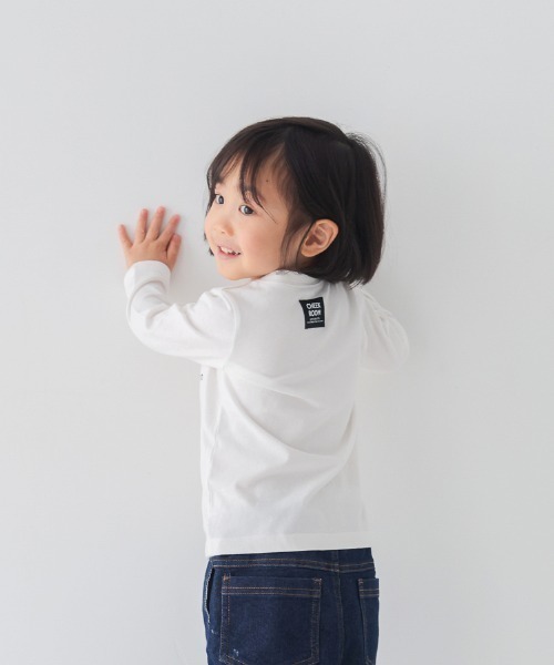CHEEK ROOM（チークルーム）の「CHEEK ROOM/チークルーム たこ焼き　ロングＴシャツ（Tシャツ/カットソー・キッズ・オフホワイト/ブルー/ピンク・80ｃｍ/90cm/100cm/110cm/120cm/130cm）」の7枚目の写真