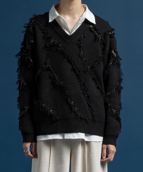 CASPER JOHN(キャスパージョン)の「Slash crash knit / スラッシュクラッシュニット(ニット/セーター・メンズ・ブラウン/ブラック/アイボリー・LARGE/MEDIUM/SMALL/X-SMALL)」の18枚目の写真