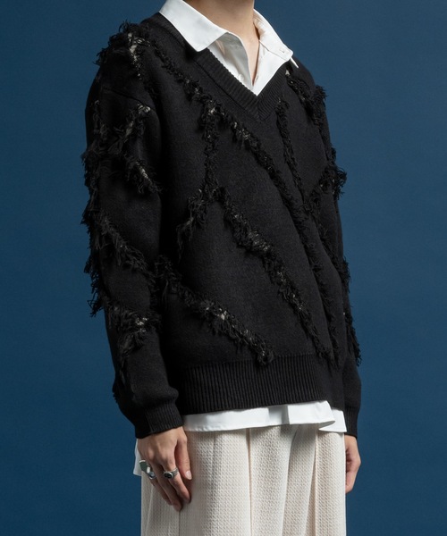 CASPER JOHN(キャスパージョン)の「Slash crash knit / スラッシュクラッシュニット(ニット/セーター・メンズ・ブラウン/ブラック/アイボリー・LARGE/MEDIUM/SMALL/X-SMALL)」の19枚目の写真