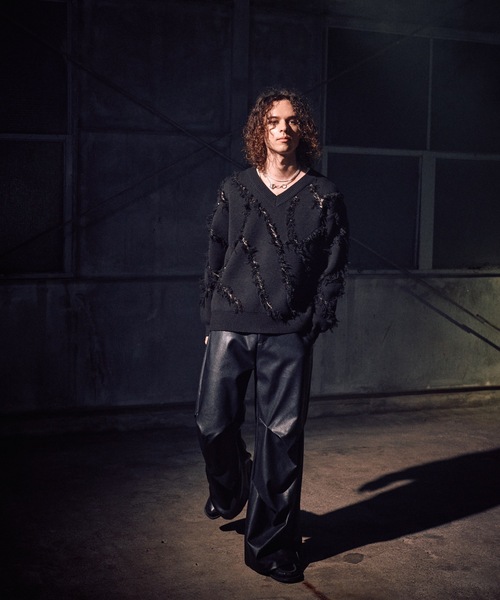 CASPER JOHN(キャスパージョン)の「Slash crash knit / スラッシュクラッシュニット(ニット/セーター・メンズ・ブラウン/ブラック/アイボリー・LARGE/MEDIUM/SMALL/X-SMALL)」の12枚目の写真