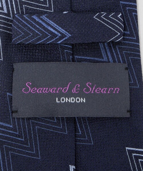 Seaward＆stearn（シーワードスターン）の「＜Seaward & Stearn＞8.0cm ジオメトリック ネクタイ（ネクタイ・メンズ・ネイビー/ダークブラウン・FREE）」の8枚目の写真