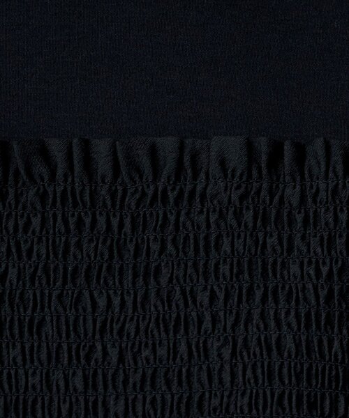 UNTITLED(アンタイトル)の「【コットン100/洗える/Tシャツ】シャーリングドッキングペプラム(Tシャツ/カットソー・レディース・ベージュ系4/ブラック・44/04/02/00/50/48)」の7枚目の写真