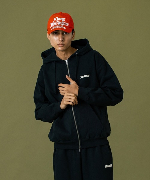 XLARGE(エクストララージ)の「BACKSIDE OG W-ZIP HOODED SWEAT SHIRT(パーカー・メンズ・ブラウン/ブラック/オリーブ/アッシュ・S/M/L/XL)」の5枚目の写真