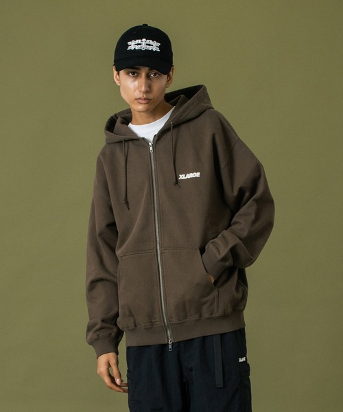 XLARGE(エクストララージ)の「BACKSIDE OG W-ZIP HOODED SWEAT SHIRT(パーカー・メンズ・ブラウン/ブラック/オリーブ/アッシュ・S/M/L/XL)」の10枚目の写真