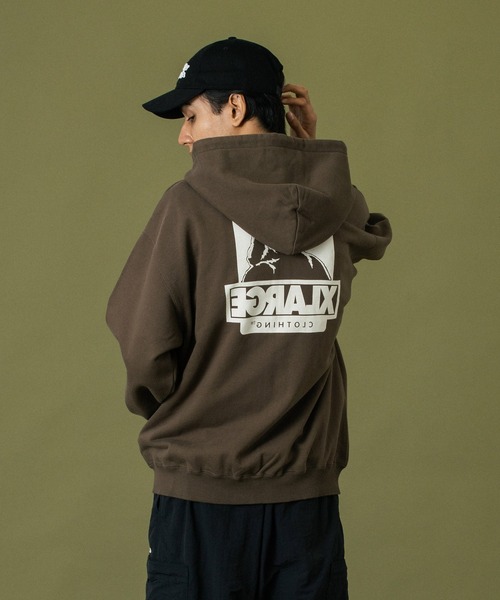 XLARGE(エクストララージ)の「BACKSIDE OG W-ZIP HOODED SWEAT SHIRT(パーカー・メンズ・ブラウン/ブラック/オリーブ/アッシュ・S/M/L/XL)」の11枚目の写真