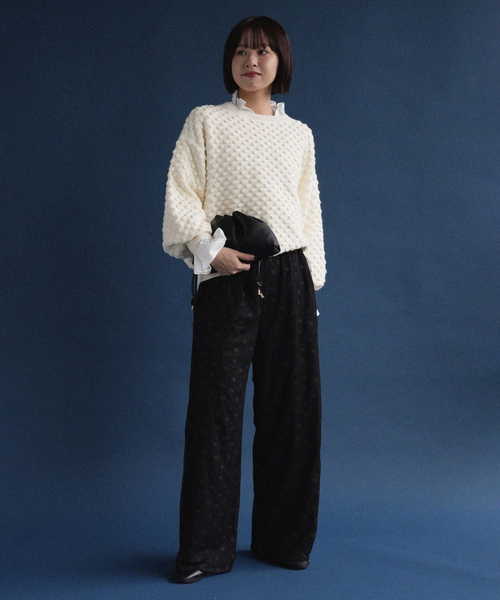 SLOBE IENA(スローブイエナ)の「《追加》タイプライターフリルカラーブラウス(シャツ/ブラウス・レディース・ホワイト/ベージュ系その他/サックスブルー・FREE)」の7枚目の写真
