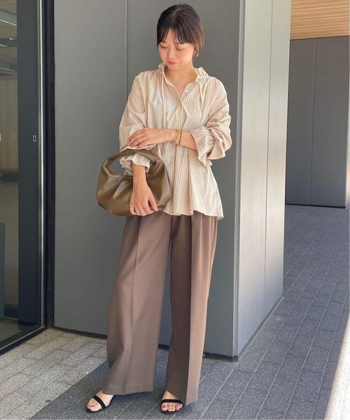 SLOBE IENA(スローブイエナ)の「《追加》タイプライターフリルカラーブラウス(シャツ/ブラウス・レディース・ホワイト/ベージュ系その他/サックスブルー・FREE)」の21枚目の写真