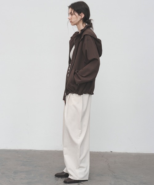 tageechita（タジチタ）の「【tageechita】カーブライン ドローストリングワイドスラックス（スラックス・レディース・アイボリー/ブラック・S/M/L）」の13枚目の写真