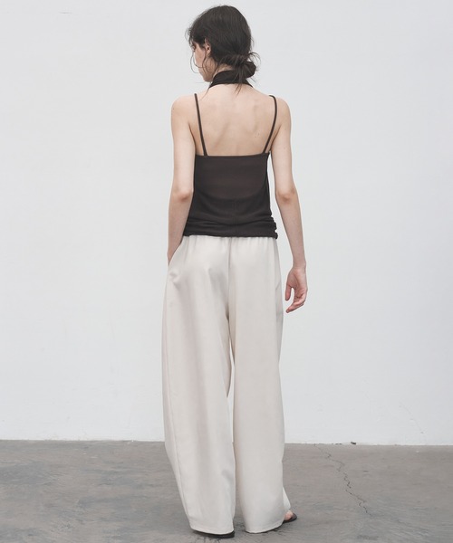 tageechita（タジチタ）の「【tageechita】カーブライン ドローストリングワイドスラックス（スラックス・レディース・アイボリー/ブラック・S/M/L）」の14枚目の写真