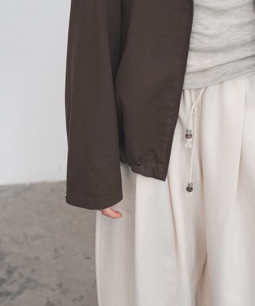 tageechita（タジチタ）の「【tageechita】カーブライン ドローストリングワイドスラックス（スラックス・レディース・アイボリー/ブラック・S/M/L）」の19枚目の写真