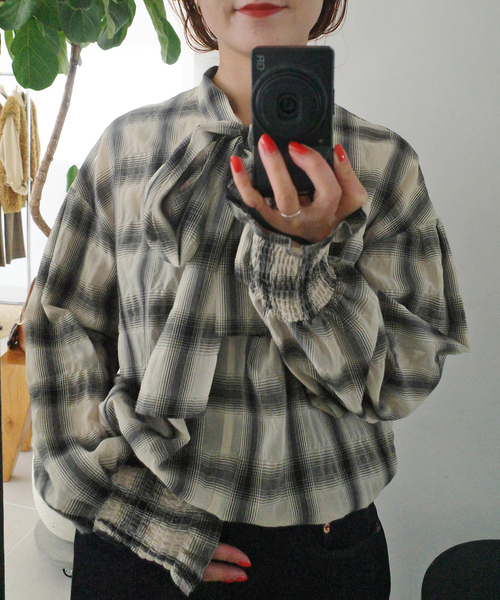 ❁︎Spick & Span❁︎オンブレボウタイブラウス Spick & Span｜《WEB限定 / 追加》オンブレボウタイブラウス | Rakuten