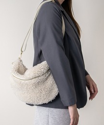 andrea cardone | 【ANDREA CARDONE】レザーストラップボアショルダーバッグ(Q56394)(ショルダーバッグ)