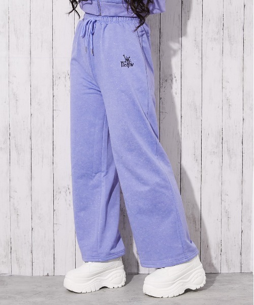 セール】《きらめくラメ刺繍×リラックスシルエット》裏毛スウェット