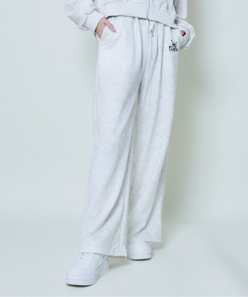 セール】《きらめくラメ刺繍×リラックスシルエット》裏毛スウェット