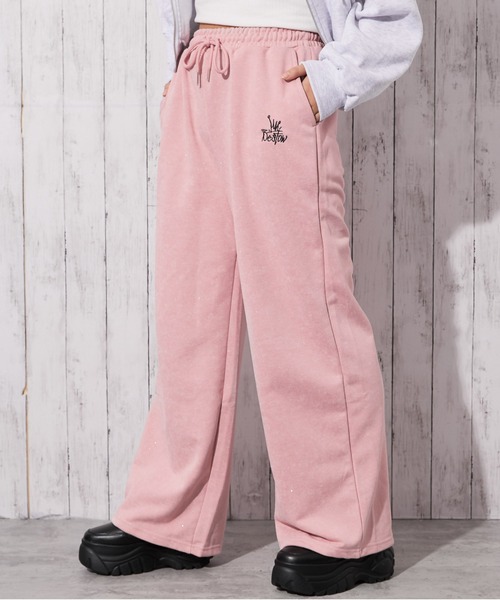 やまとう　wake Sapporo スウェット　パンツ a.p.o.v. -ankoROCK's select- ストリートロゴプリントワイド