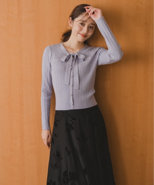 MISCH MASCH（ミッシュマッシュ）の「2025秋冬新作 フロッキーフラワースカート（スカート・レディース・ブラック/ワイン/グレー・S/M）」の7枚目の写真