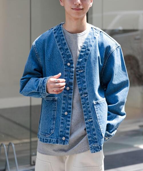 FORK&SPOON　JFデニムジャケット FORK&SPOON JFデニムノーカラージャケット（デニムジャケット