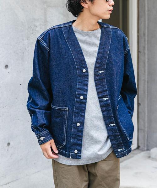 FORK&SPOON（フォークアンドスプーン）の「FORK&SPOON　JFデニムノーカラージャケット（デニムジャケット・メンズ・ワンウォッシュ/ブルー系その他・4/5）」の11枚目の写真