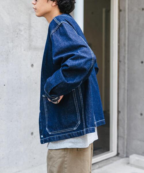 セール】FORK&SPOON JFデニムノーカラージャケット（デニムジャケット