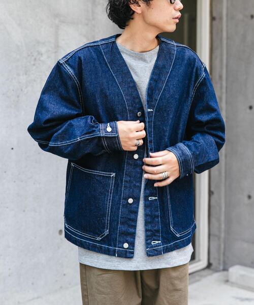 セール】FORK&SPOON JFデニムノーカラージャケット（デニムジャケット