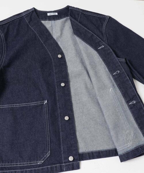 FORK&SPOON JFデニムノーカラージャケット（デニムジャケット