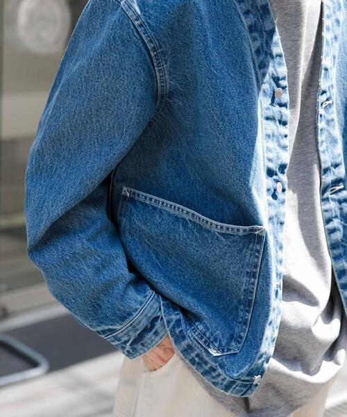 FORK&SPOON（フォークアンドスプーン）の「FORK&SPOON　JFデニムノーカラージャケット（デニムジャケット・メンズ・ワンウォッシュ/ブルー系その他・4/5）」の20枚目の写真