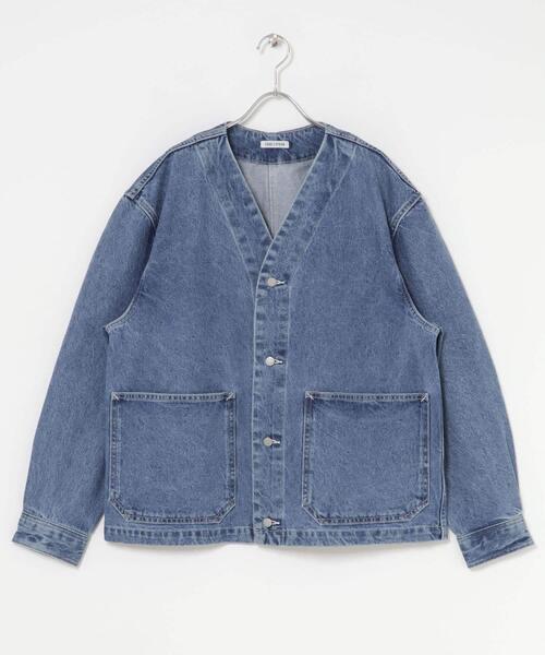 セール】FORK&SPOON JFデニムノーカラージャケット（デニムジャケット
