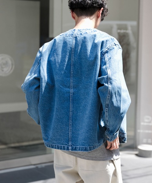 セール】FORK&SPOON JFデニムノーカラージャケット（デニム