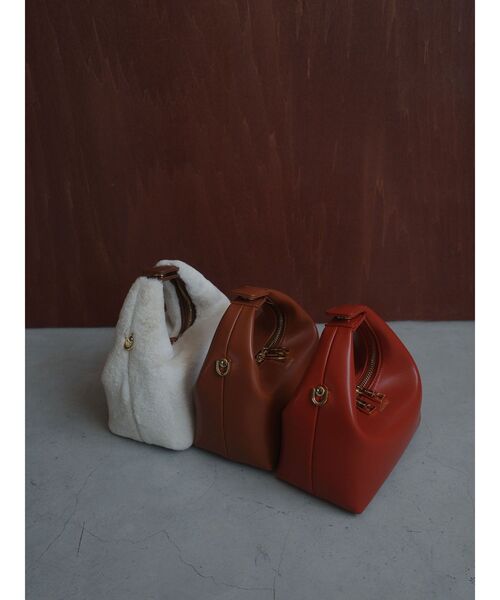 LAGUNAMOON（ラグナムーン）の「【SINBONO】Crossbody Bag（ハンドバッグ・レディース・アイボリー/ブラウン/レッド・FREE）」の6枚目の写真