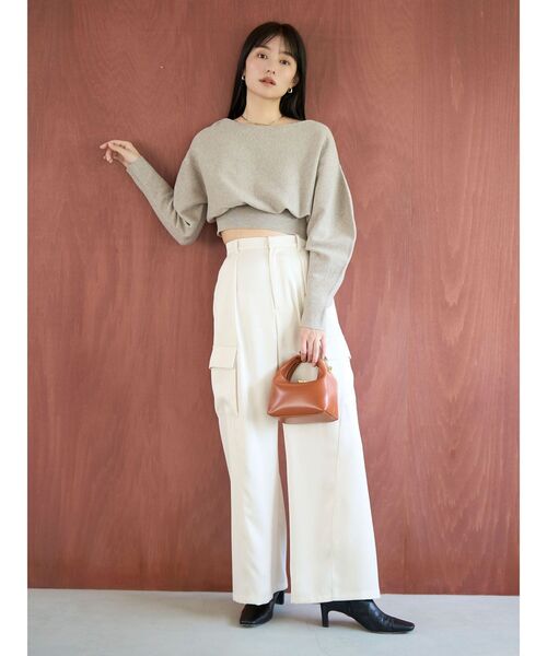 LAGUNAMOON（ラグナムーン）の「【SINBONO】Crossbody Bag（ハンドバッグ・レディース・アイボリー/ブラウン/レッド・FREE）」の9枚目の写真