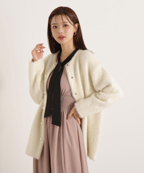 PROPORTION BODY DRESSING（プロポーションボディドレッシング）の「【青島心さん着用】フェザージャコット / 1215255901（テーラードジャケット・レディース・グレー/ホワイト系その他/ベージュ/オフホワイト・MEDIUM/SMALL）」の8枚目の写真