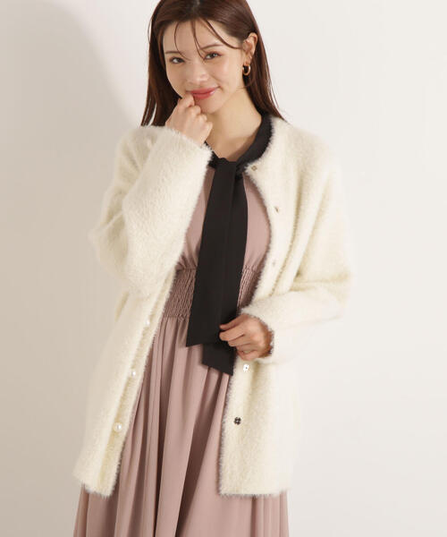 PROPORTION BODY DRESSING（プロポーションボディドレッシング）の「【青島心さん着用】フェザージャコット / 1215255901（テーラードジャケット・レディース・グレー/ホワイト系その他/ベージュ/オフホワイト・MEDIUM/SMALL）」の9枚目の写真