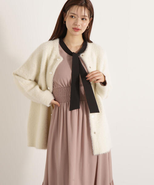 PROPORTION BODY DRESSING（プロポーションボディドレッシング）の「【青島心さん着用】フェザージャコット / 1215255901（テーラードジャケット・レディース・グレー/ホワイト系その他/ベージュ/オフホワイト・MEDIUM/SMALL）」の10枚目の写真